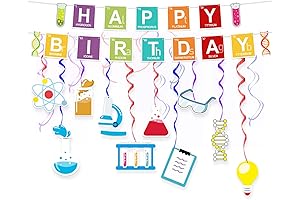 Eye-catching Science Happy Birthday Banner