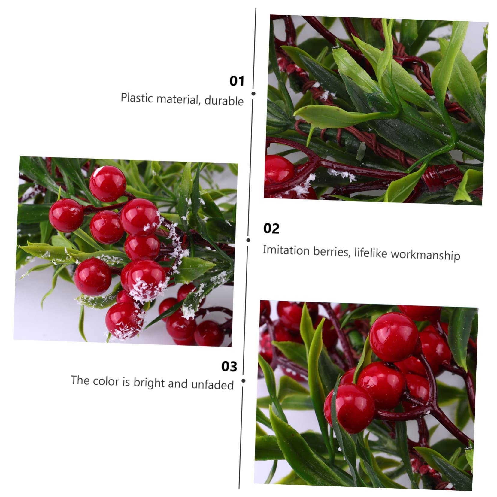 Cabilock 2piezas Adorno Navideño De Rattan Artificial Berries para Decoración De y para