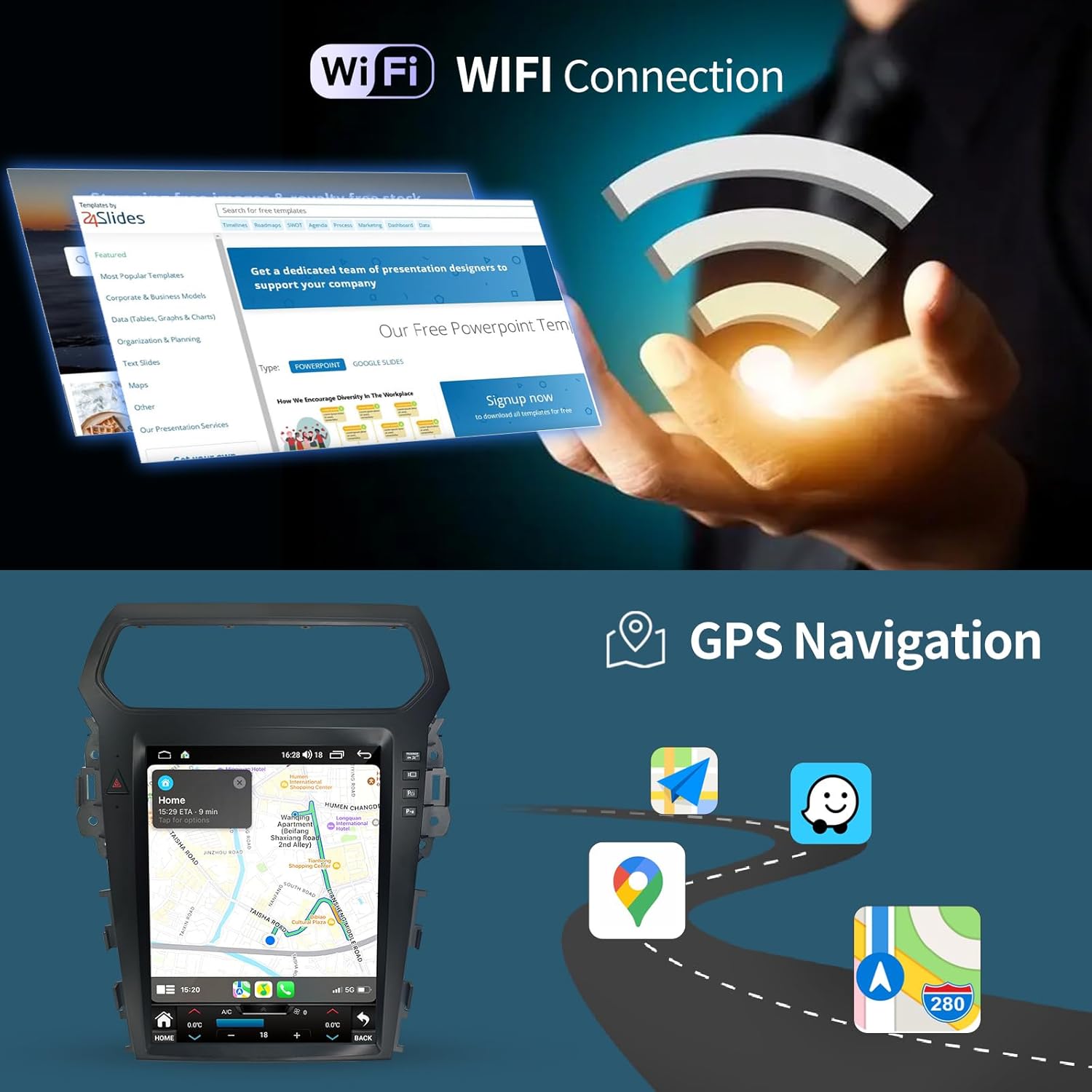 GPS Navigation and WiFi connectivity