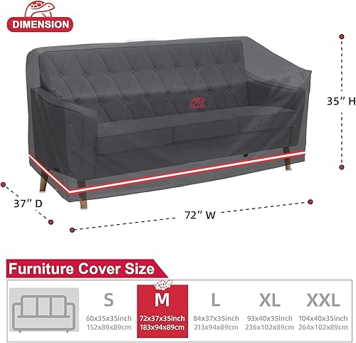 Miniatura 2 de Turtle Life Funda para sofá de patio, resistente al agua, resistente a los rayos UV, resistente al agua, antidecoloración, para múltiples personas,