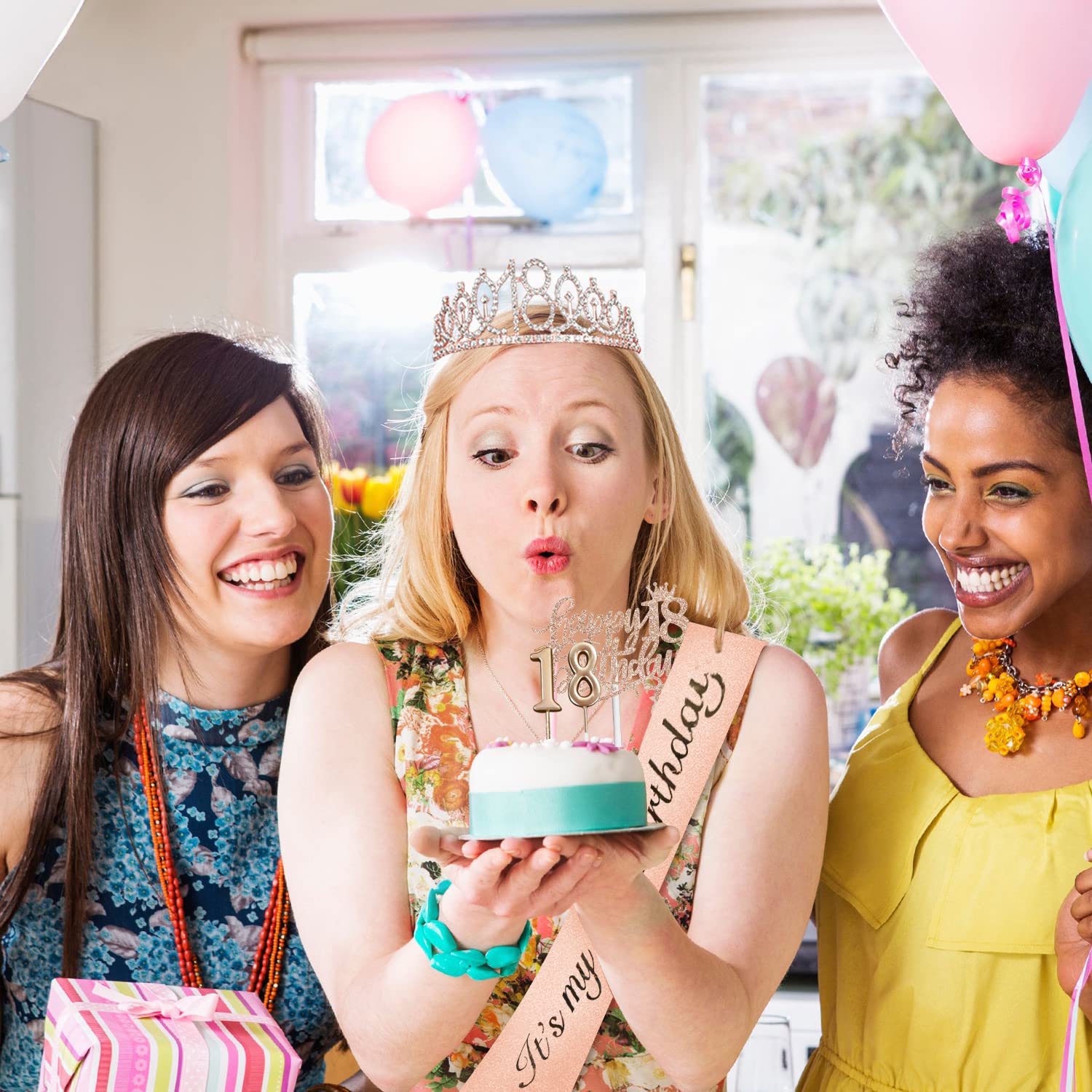 18. Geburtstag Set Für Mädchen - Krone & Schärpe "18 & Fabulous", Mit Sicherheitsnadel - Party-Deko & Geschenk