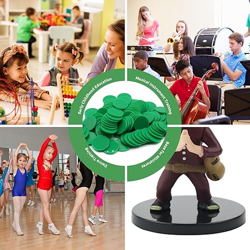 Vista 68 de Juego de 100 fichas de juego de fichas de póquer de plástico opaco con caja de almacenamiento (azul, 1 pulgada)