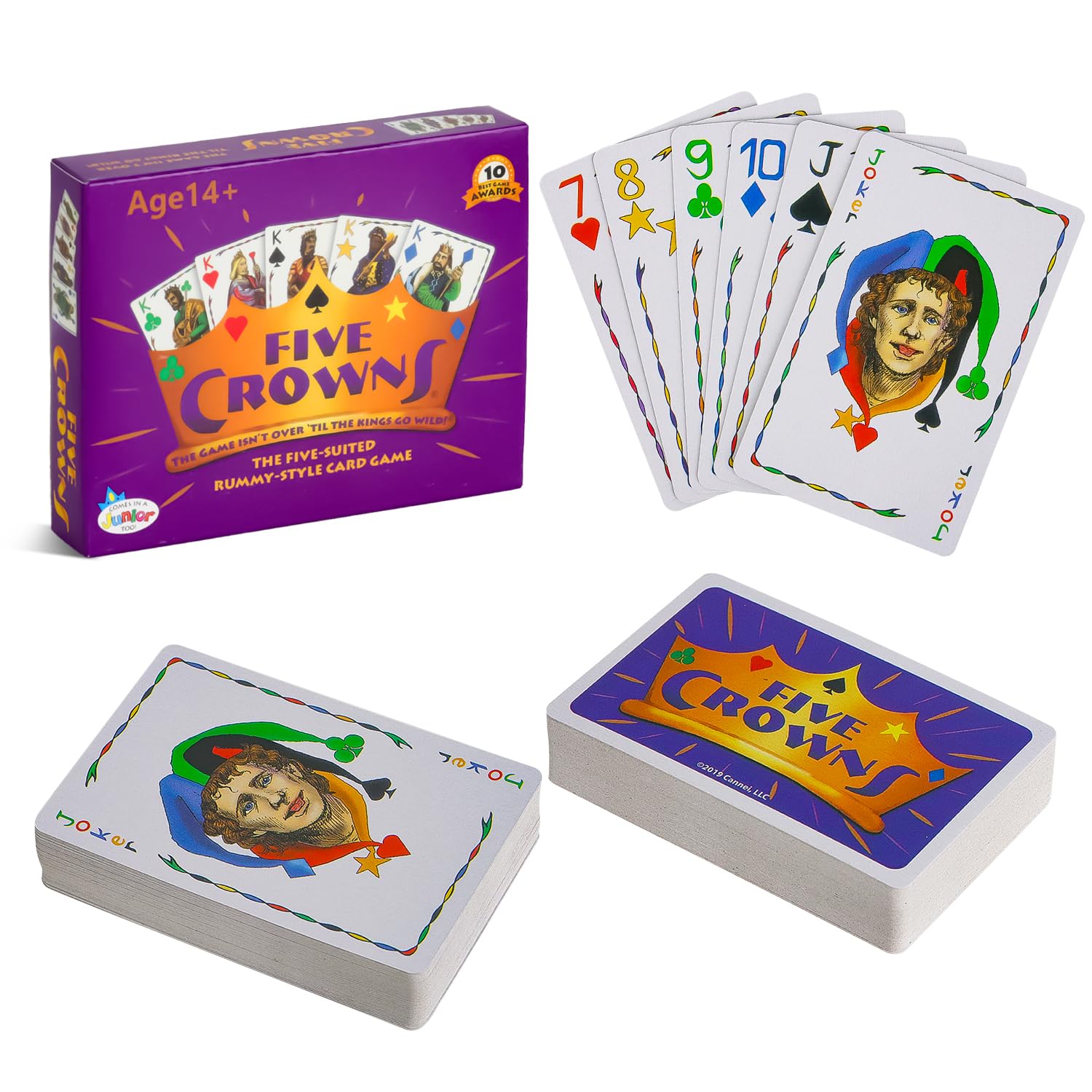 5 Kronen Kartenspiel – Rummy-Variante Für 3–7 Spieler, Ab 7 Jahre – Perfekt Für Familienabende & Reisen