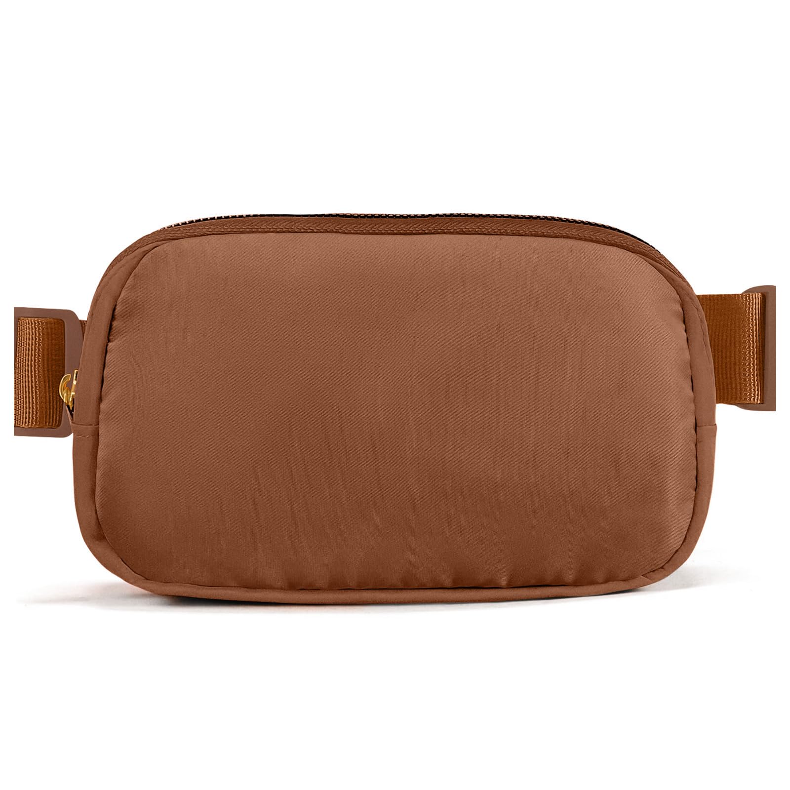 Belt Bag Zipper Fanny Pack Crossbody Bags for Women,Fashion Nylon Waist Packs, Water Repellent Two Way wear with Adjustable Strap Gifts for Teenage Girls Women Men(Brown)