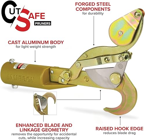 Miniatura 2 de Jameson Kit de podadora de polea fija con cuerda de alta calidad con baches de 20 pies, capacidad de corte de 1.25 pulgadas