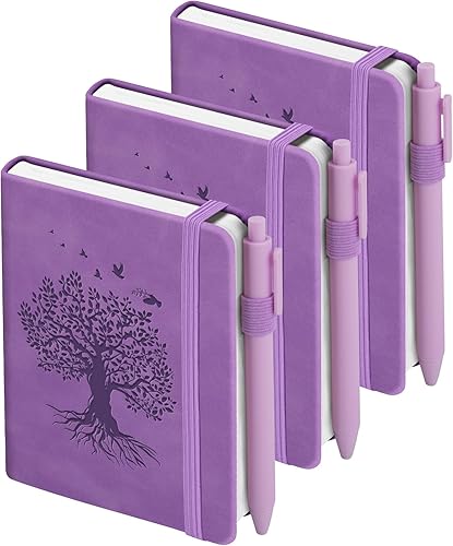 Miniatura 17 de 3 paquetes de cuadernos de bolsillo para diario, A6 pequeño, total 360 páginas, cuadernos para tomar notas, diarios para escritura, mini blocs de