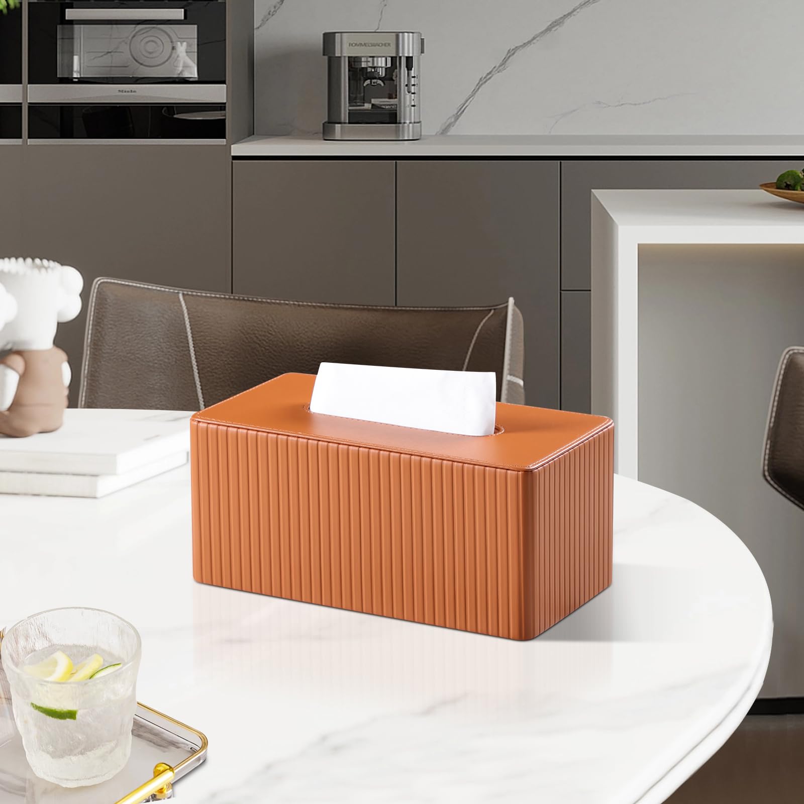 Luxe Tissue Box Rood Marmer 38x15x11cm
