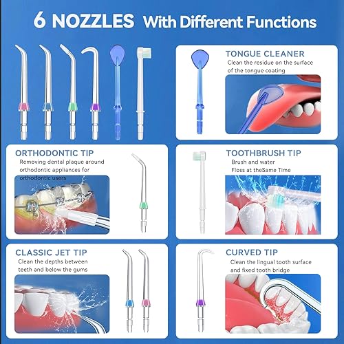 Miniatura 46 de Puntas de repuesto para Waterpik Aquarius Water Flosser Waterpik Cabezales de repuesto para cepillos de dientes e irrigadores orales