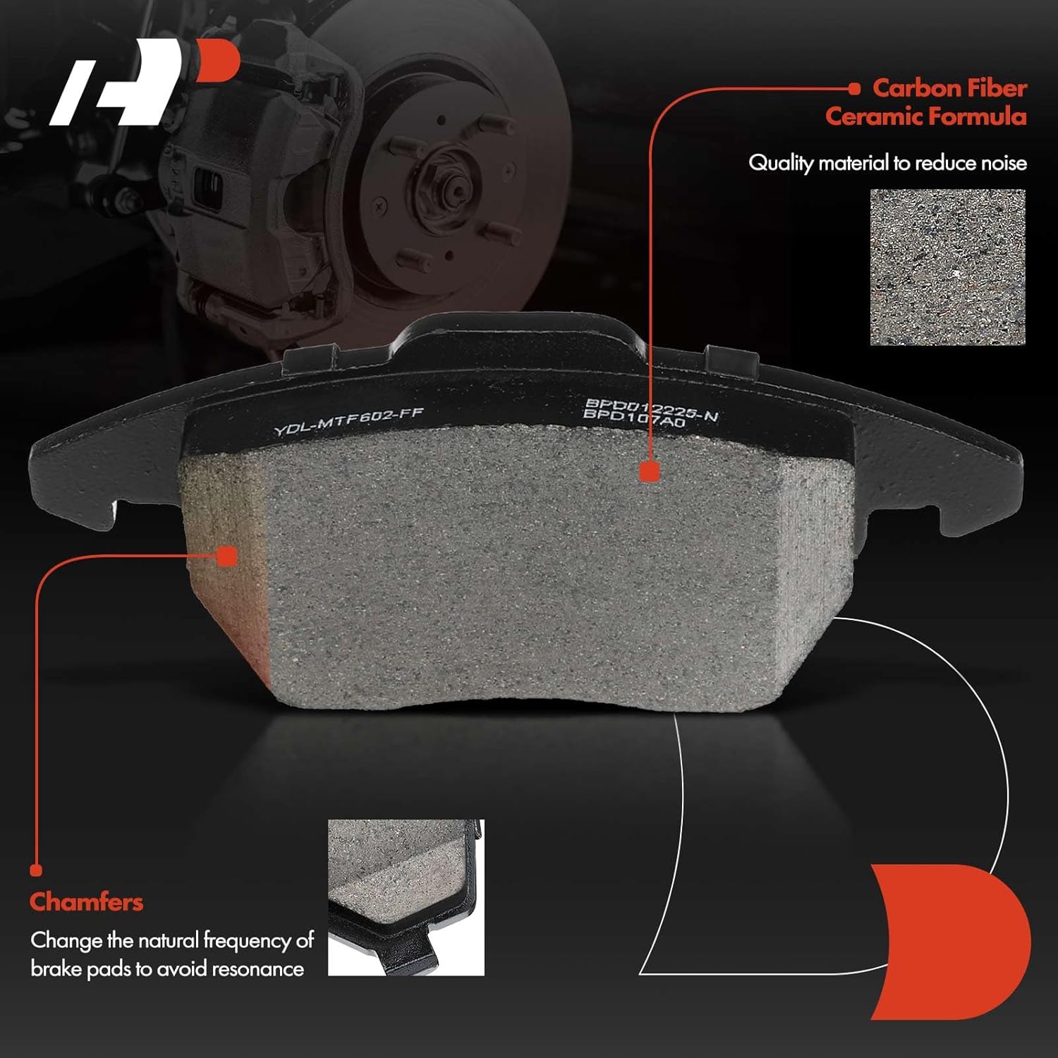 A-Premium 12.28 inch (312mm) Front Vented Disc Brake Rotors + Ceramic Pads Kit Compatible with Select Volkswagen, Audi Models - Jetta, Passat, Passat CC, Beetle, CC, Eos, GTI, TT, A3, 6-PC Set