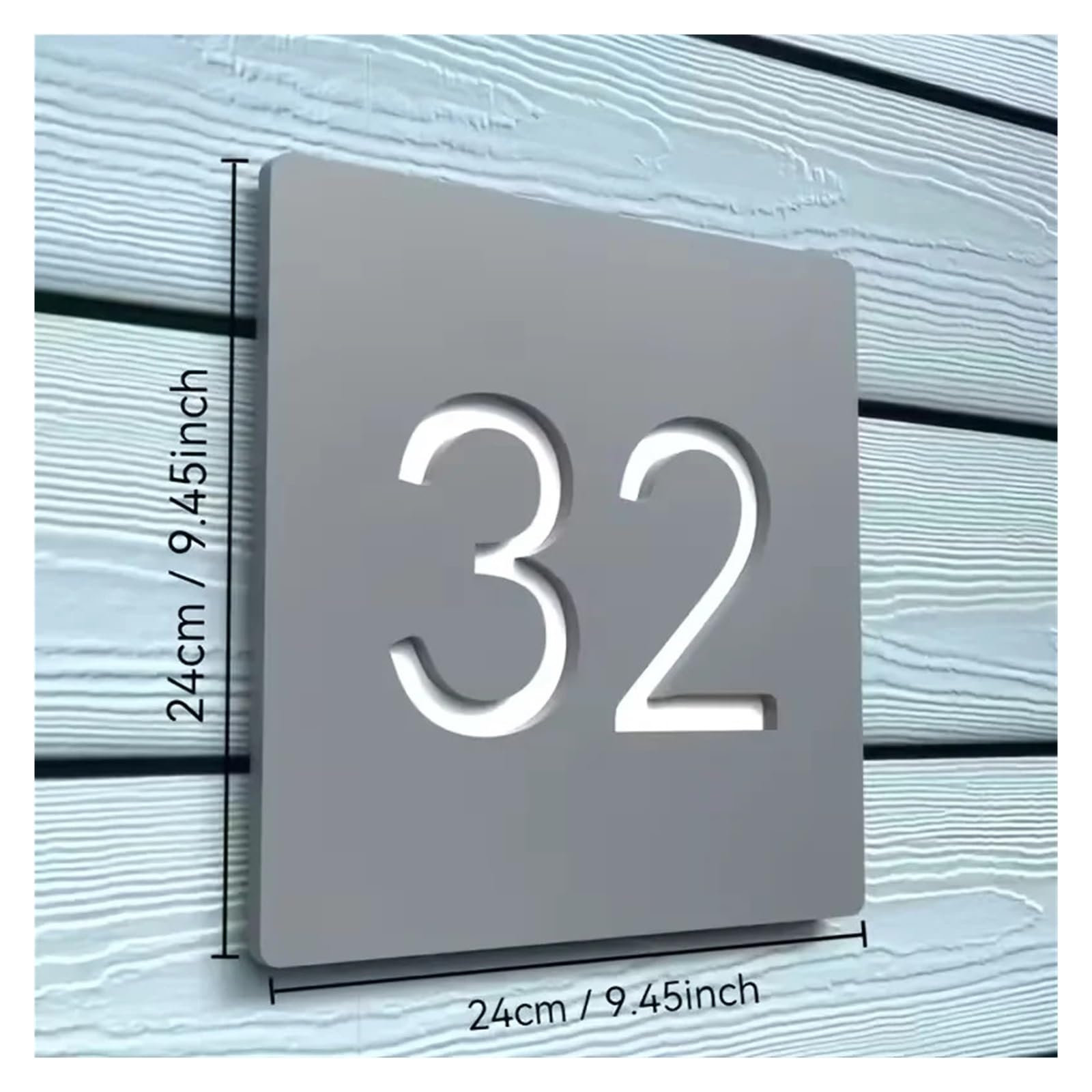 Targa for Porta Con Numero Civico In Acrilico Da 1 Pz(Black White)