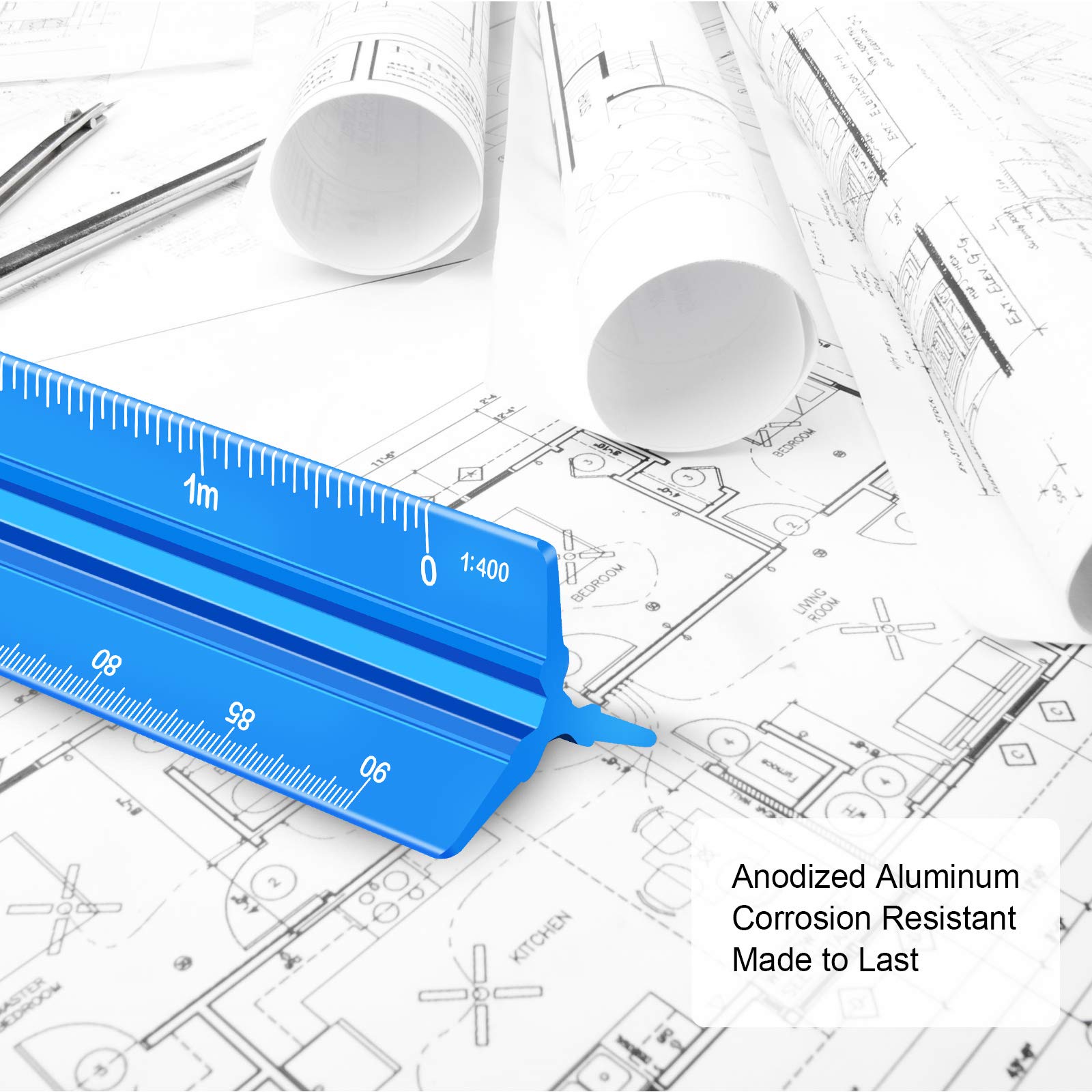 12 Inch Aluminum Architect Scale Architectural Scale Ruler Scale Ruler ...