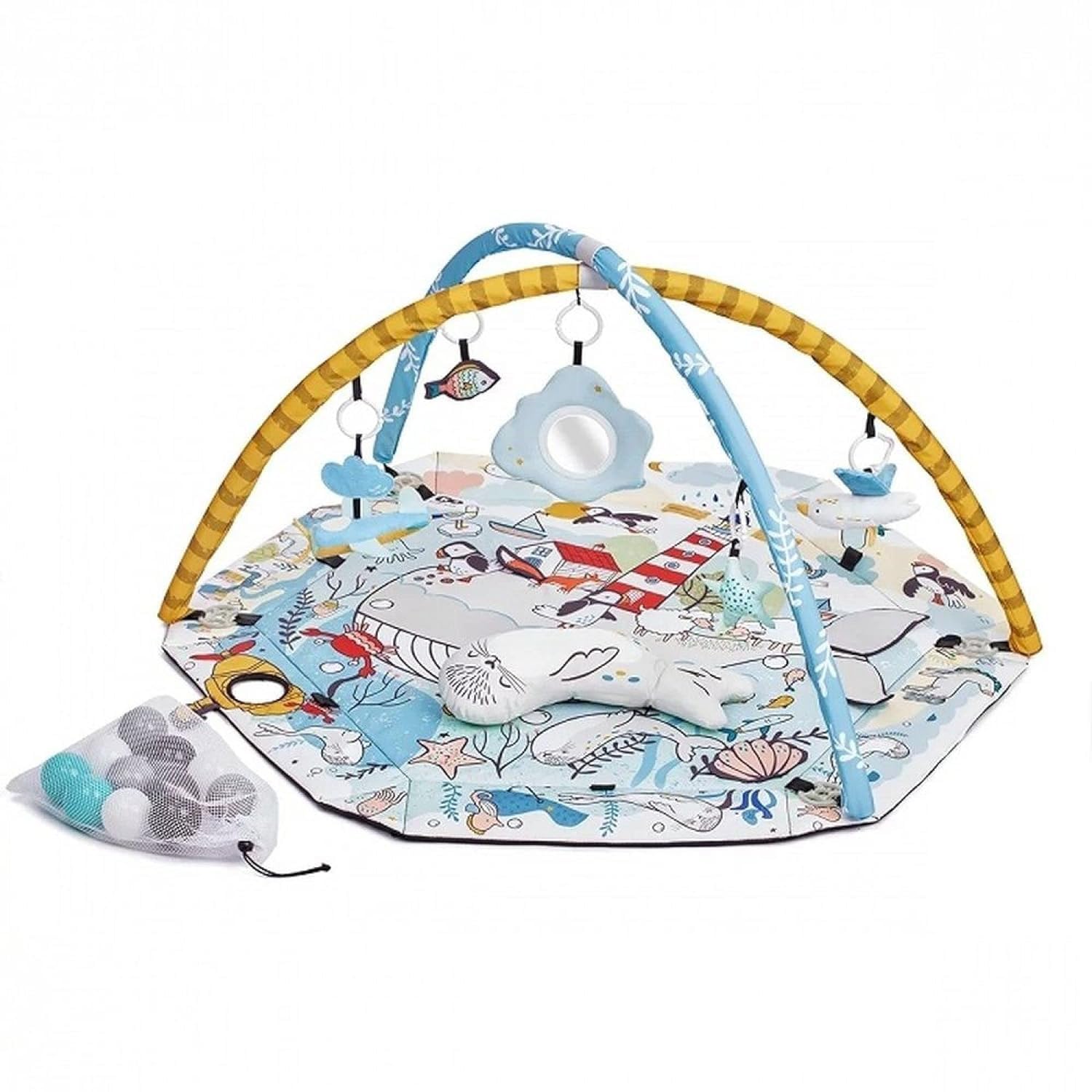 Kinderkraft SMARTPLAY SEA Palestrina Interattiva, Morbido Tappetino, Educativo, Archi con Giocattoli, per Bambini, Neonati