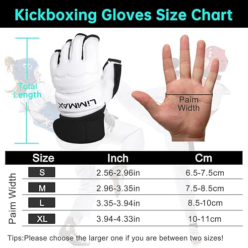 Miniatura 6 de LiMMAX Guantes de boxeo de kickboxing, guantes de MMA para hombres y mujeres, guantes de boxeo de medio dedo, guantes de boxeo, guantes de boxeo