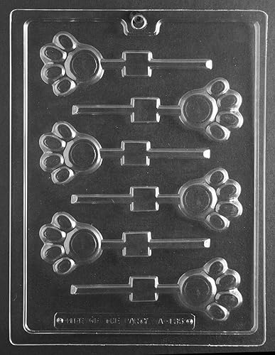 NCS Molde de chocolate, transparente, 1 unidad (paleta de pata de perro - A135)