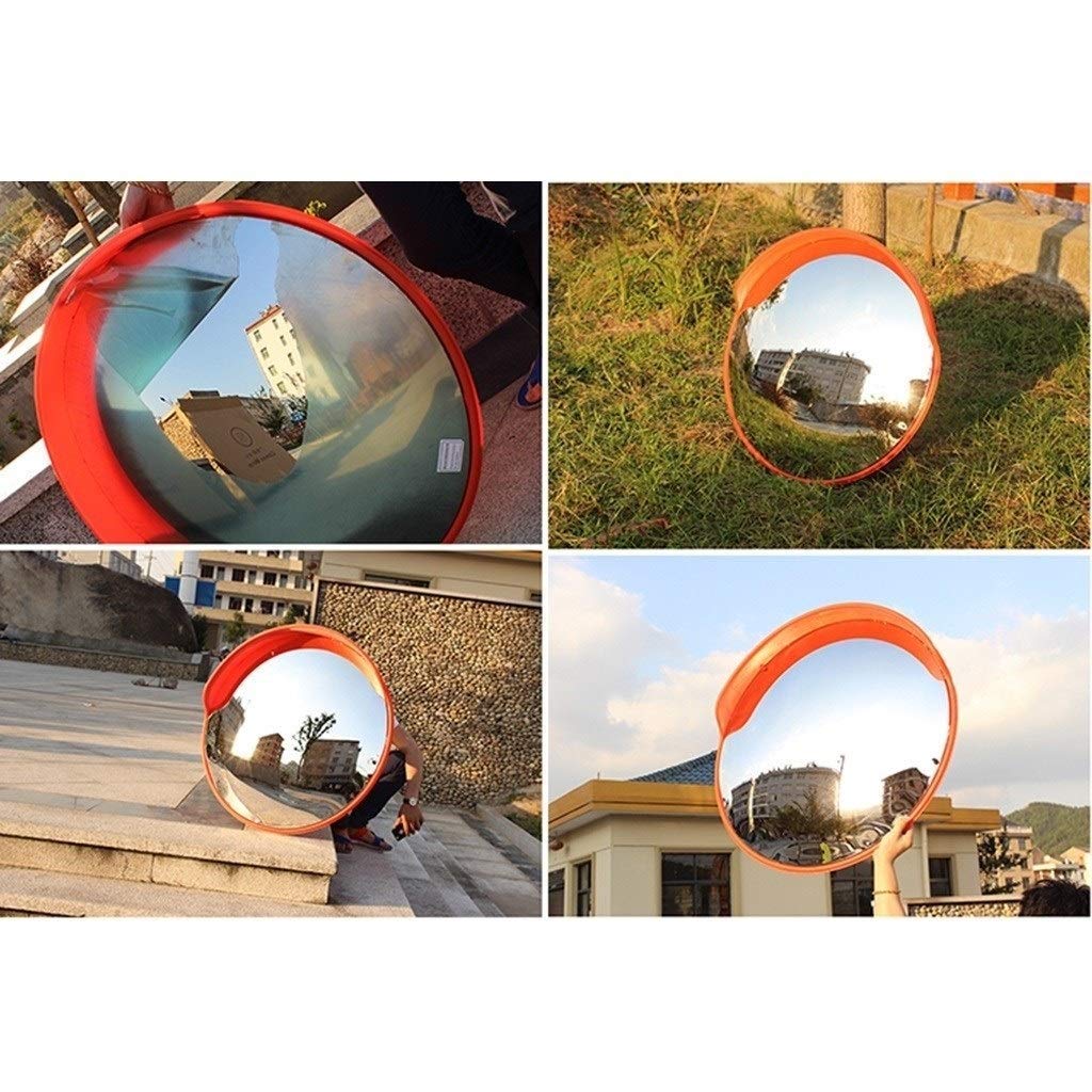 Espejo Convexo Converx, plástico Rojo, Amplio ángulo de Espejo de Seguridad Convexo, circulación de Espejo Exterior para la Comunidad Escolar, tamaño 45-120 CM (tamaño: 100 CM)