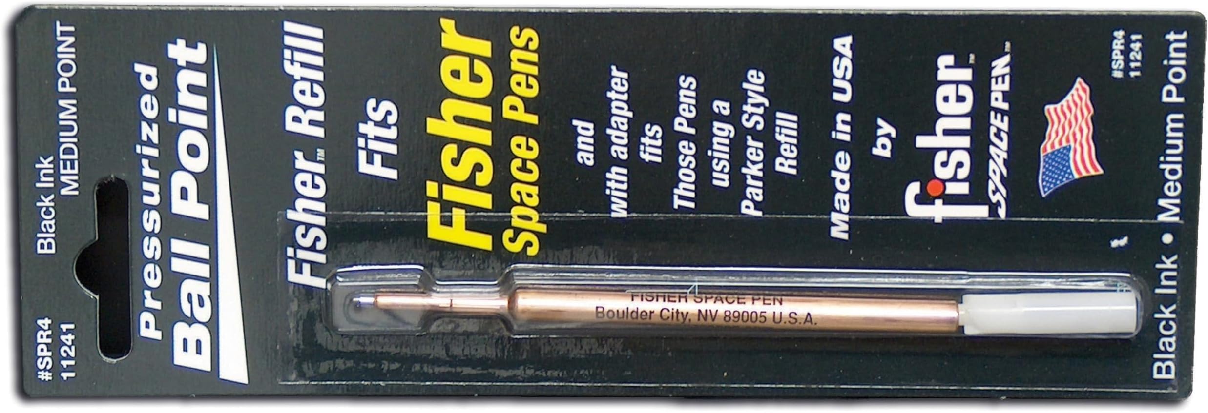 Fisher Pressurized Refill Cartridge Blk Md Point