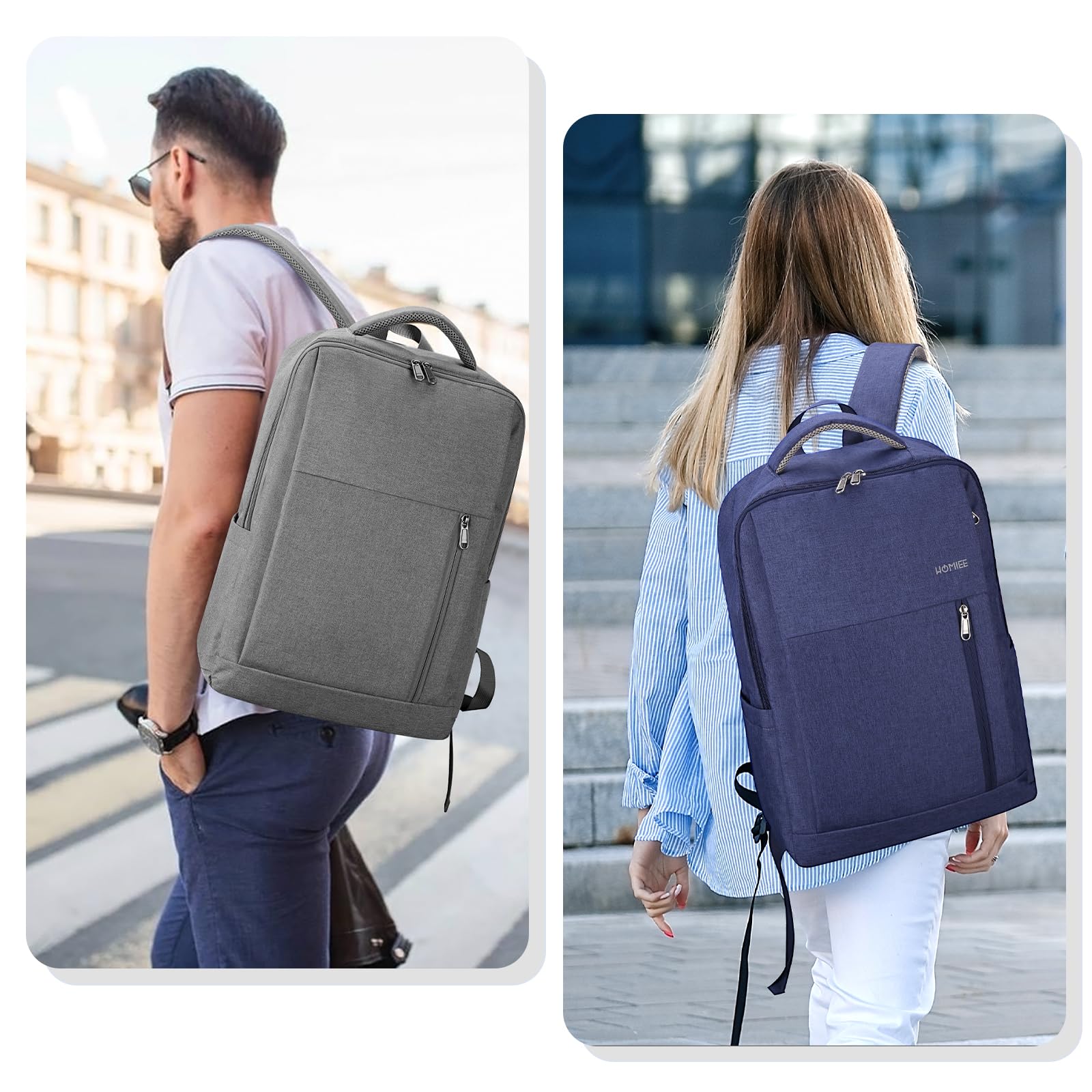 HOMIEE Zaino da viaggio 40 x 30 x 20 cm per cabina, bagaglio a mano sotto il sedile approvato per Wizz Air e EasyJet, zaino casual per aereo, scuola o giorno, dimensioni cabina 24 l