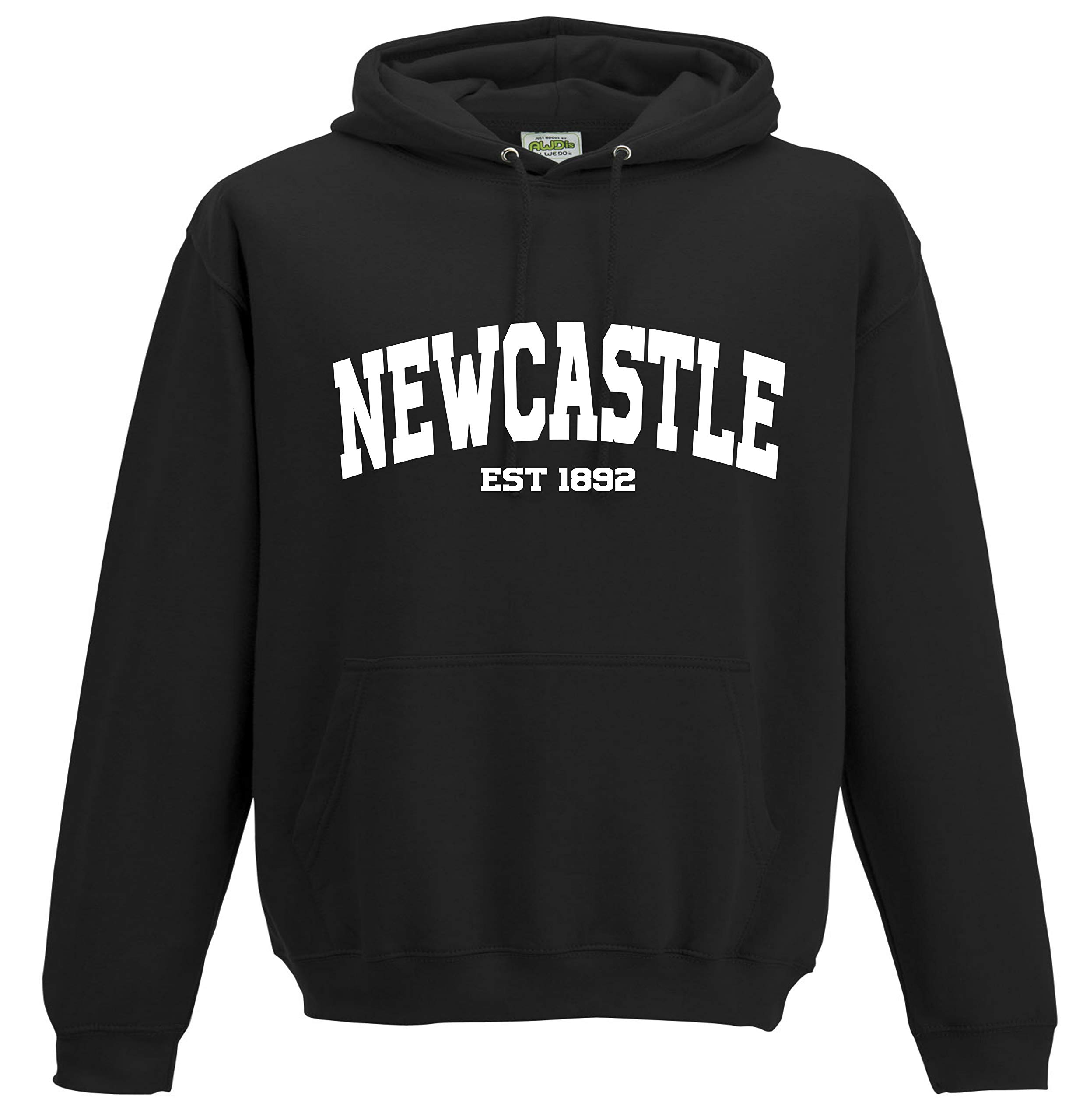 All About The Print Boys Black Newcastle Established In 1892 Premium Hoodie Gift Medium