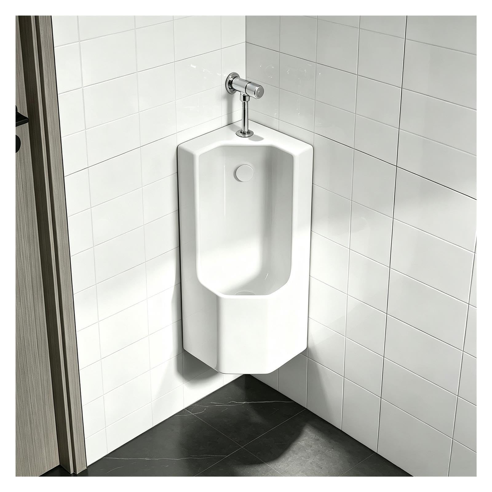 Urinario Esquinero Baño, Urinario Porcelana con Fluxómetro