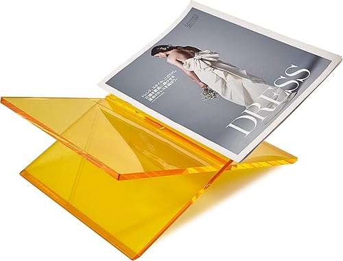 Miniatura 7 de Honygebia Soportes de libros acrílicos dorados, soporte para libros de acrílico con marco cruzado, soporte abierto para exhibición y lectura,