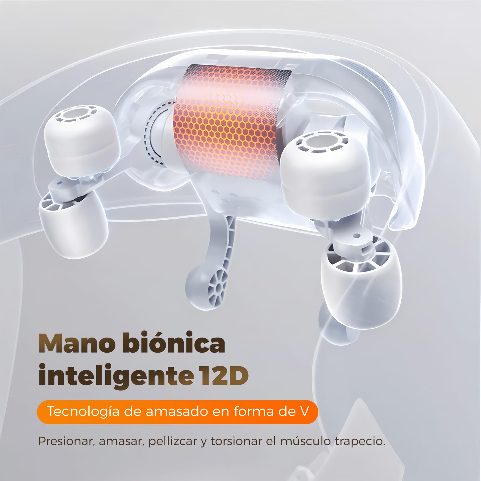 Masajeador de cuello con función de calor, masajeador Shiatsu, masajeador 4D de tejido profundo, para hombro, pierna, cuerpo, músculo, alivio del dolor