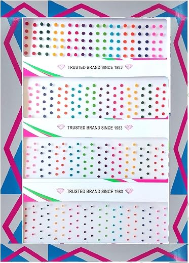 DeLegarde® Small Bindi Plain Round Bindis Tikka for Girls Women Ladies Multi Colour