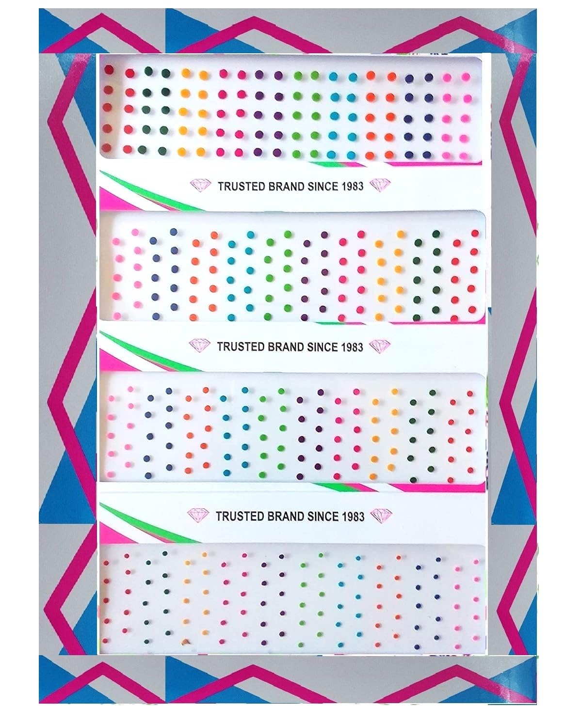 DeLegarde® Small Bindi Plain Round Bindis Tikka for Girls Women Ladies Multi Colour-image-12