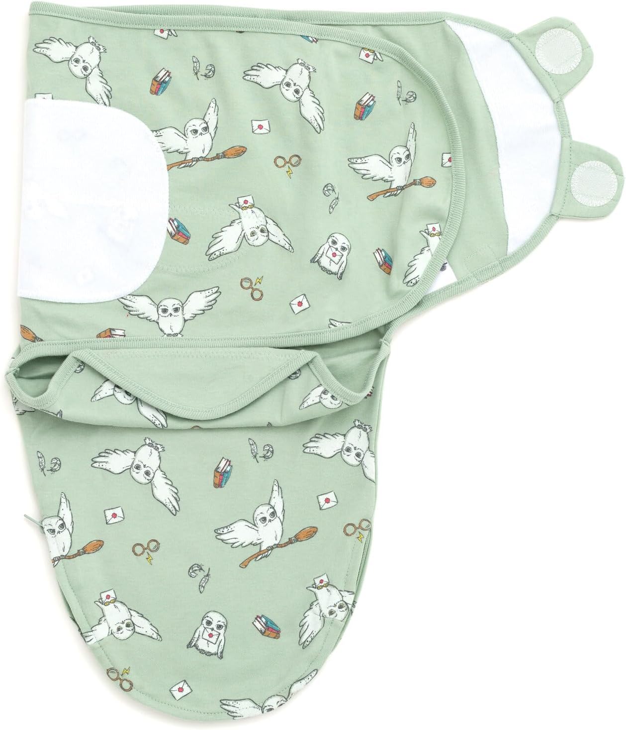 Harry Potter Hedwig Owl Newborn Baby Boys 3 Pack Swaddle Sacks Green/Maroon White Newborn