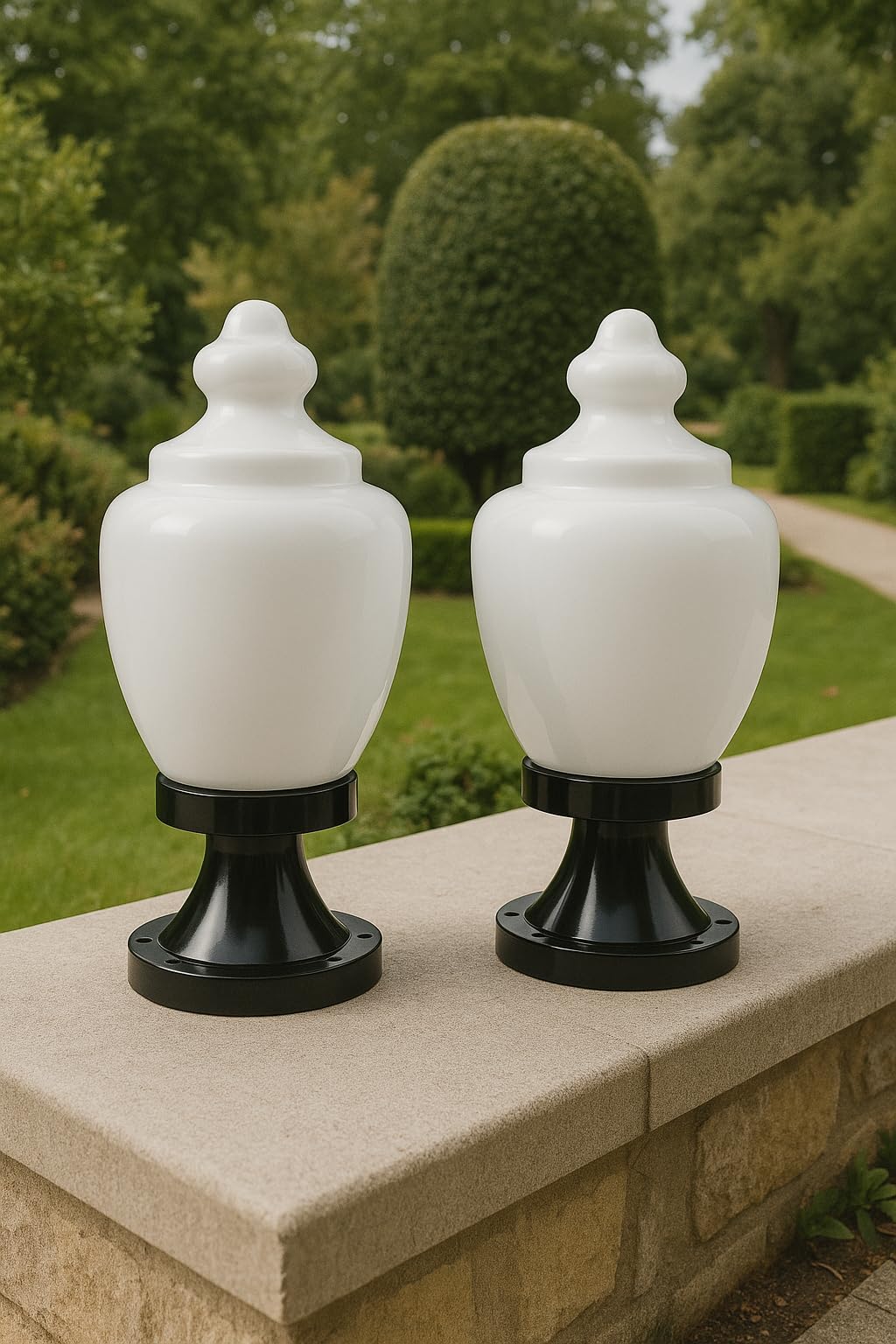 Weldecor Outdoor Gate & Fence Pillar Light – Set of 2 – Unbreakable Polycarbonate – Decorative Garden Lamp for Home, Farmhouse, Resort