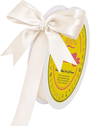 Miniatura 247 de Cinta de satén plateada de doble cara de 1-1/2 pulgadas x 50 yardas, cinta plateada de poliéster para envolver regalos, muy adecuada para bodas