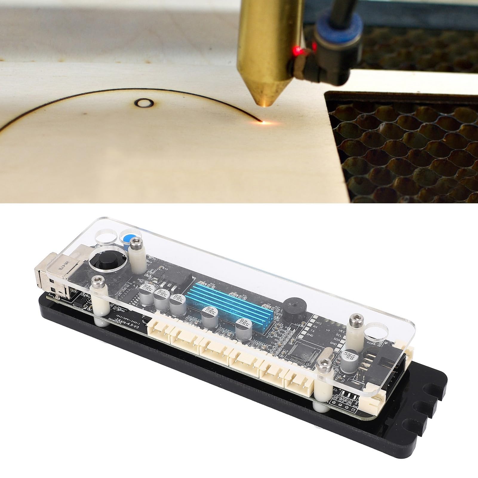 Tablero de control de máquina de grabado con MCU de 32 bits - Controlador fuera de línea GRBL de 2 ejes para grabadores CNC - Soporte de alta velocidad de 40.000 mm por min -