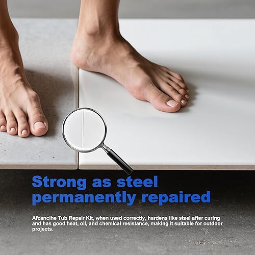 Miniatura 7 de Kit de reparación de bañera blanco, excelente para ducha de fibra de vidrio marina, fregadero de porcelana, cerámica, parche de bañera de acrílico,