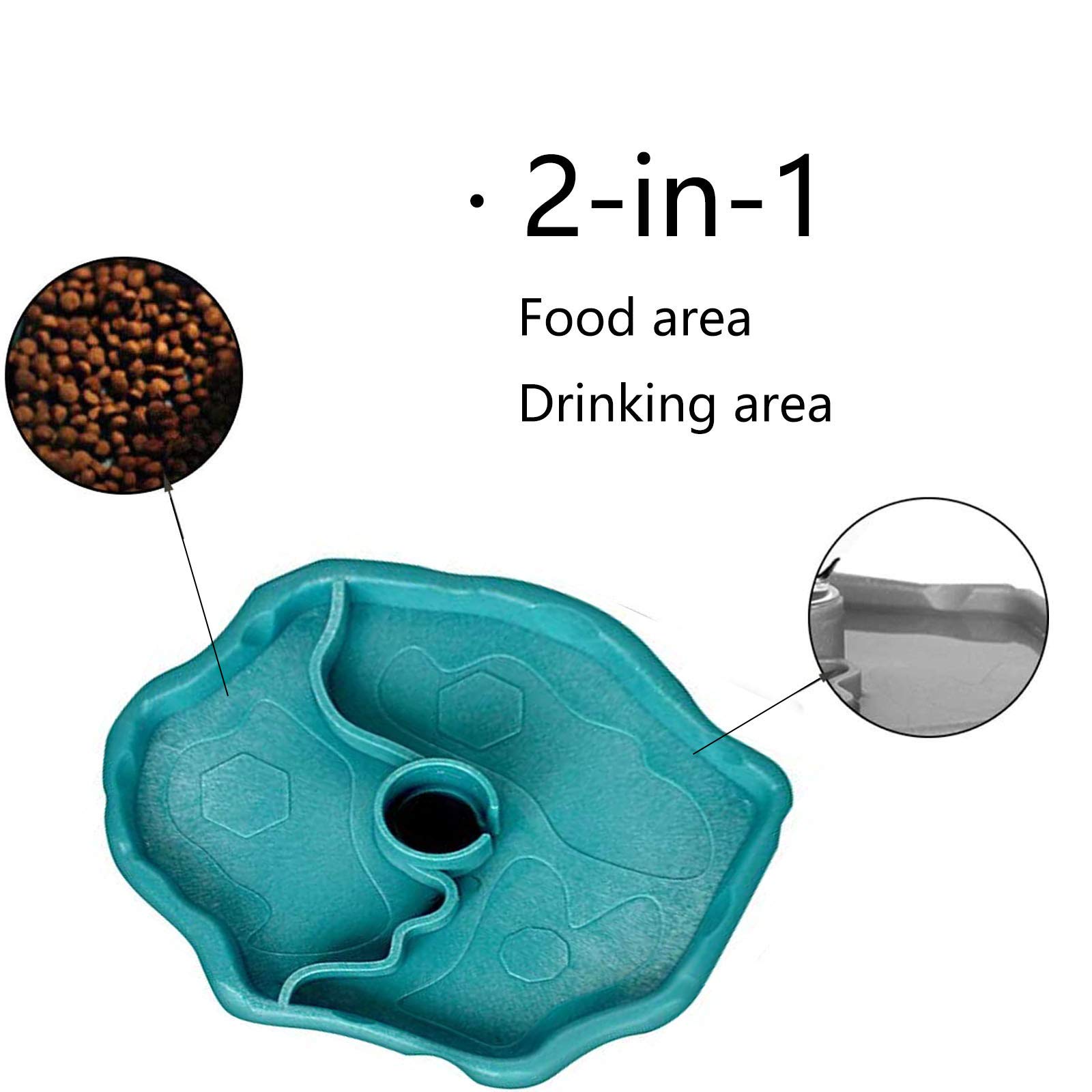 Ciotola 2 In 1 Per Terrario - Distributore Automatico Acqua E Cibo Per Rettili