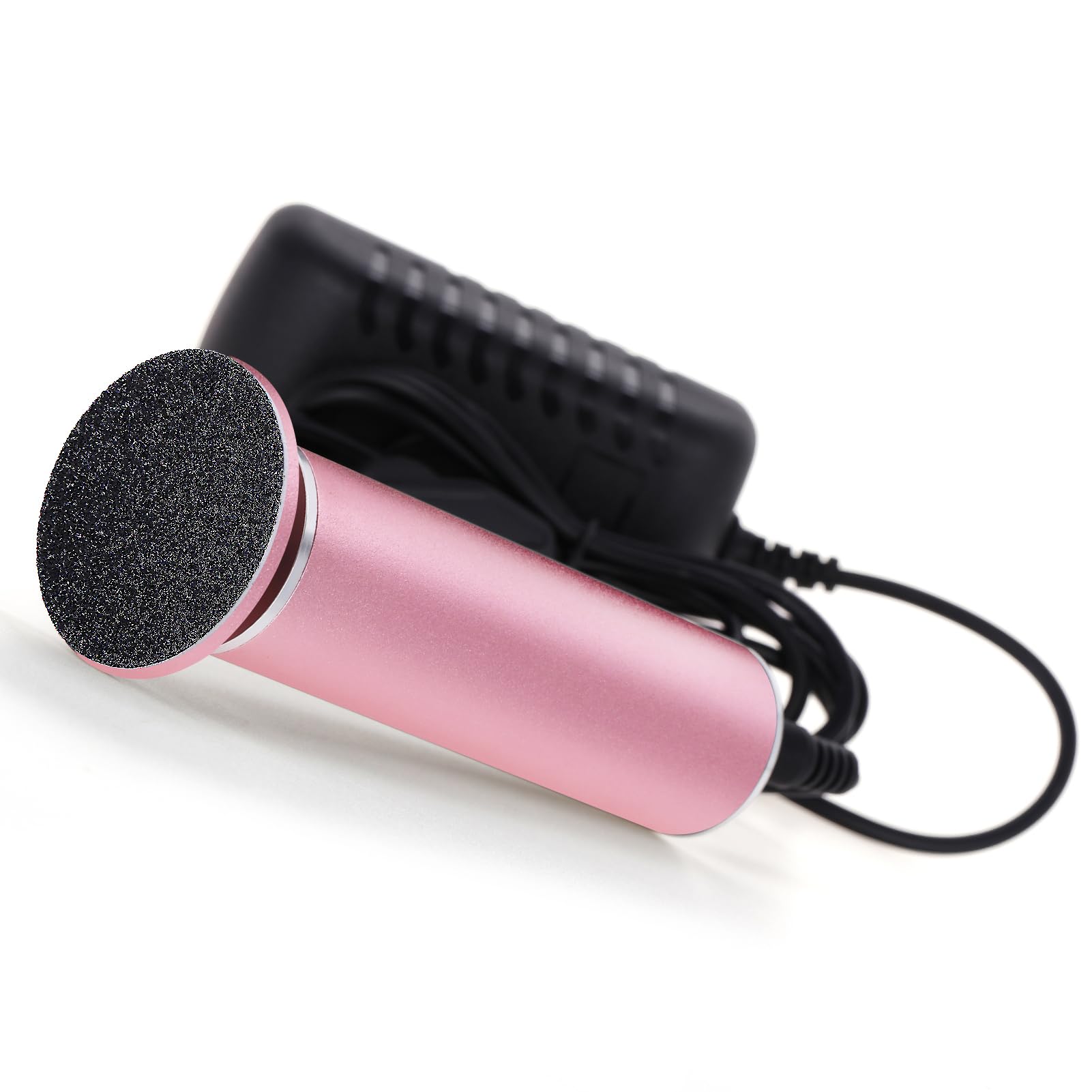 Rallador de pies pedicura Eléctrico Anticalesidad Lima Pies Eléctrico para Cuerno (velocidad ajustable) con 60 almohadillas de repuesto para mujeres hombres pedicuras, sin necesidad de batería (Rosa)