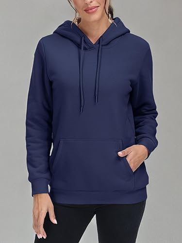 Miniatura 8 de MAGCOMSEN Sudaderas con capucha de sherpa para mujer con forro polar estilo casual atlético con bolsillo de canguro