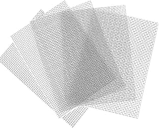 5 Pack 304 Stainless Steel Woven Wire 5 Mesh,11.8"X8.2"(30X21cm),Garden Fence Mesh,Window Screens Net,BBQ Wire Mesh,Cabinets Mesh Replacement(5MeshxA4)