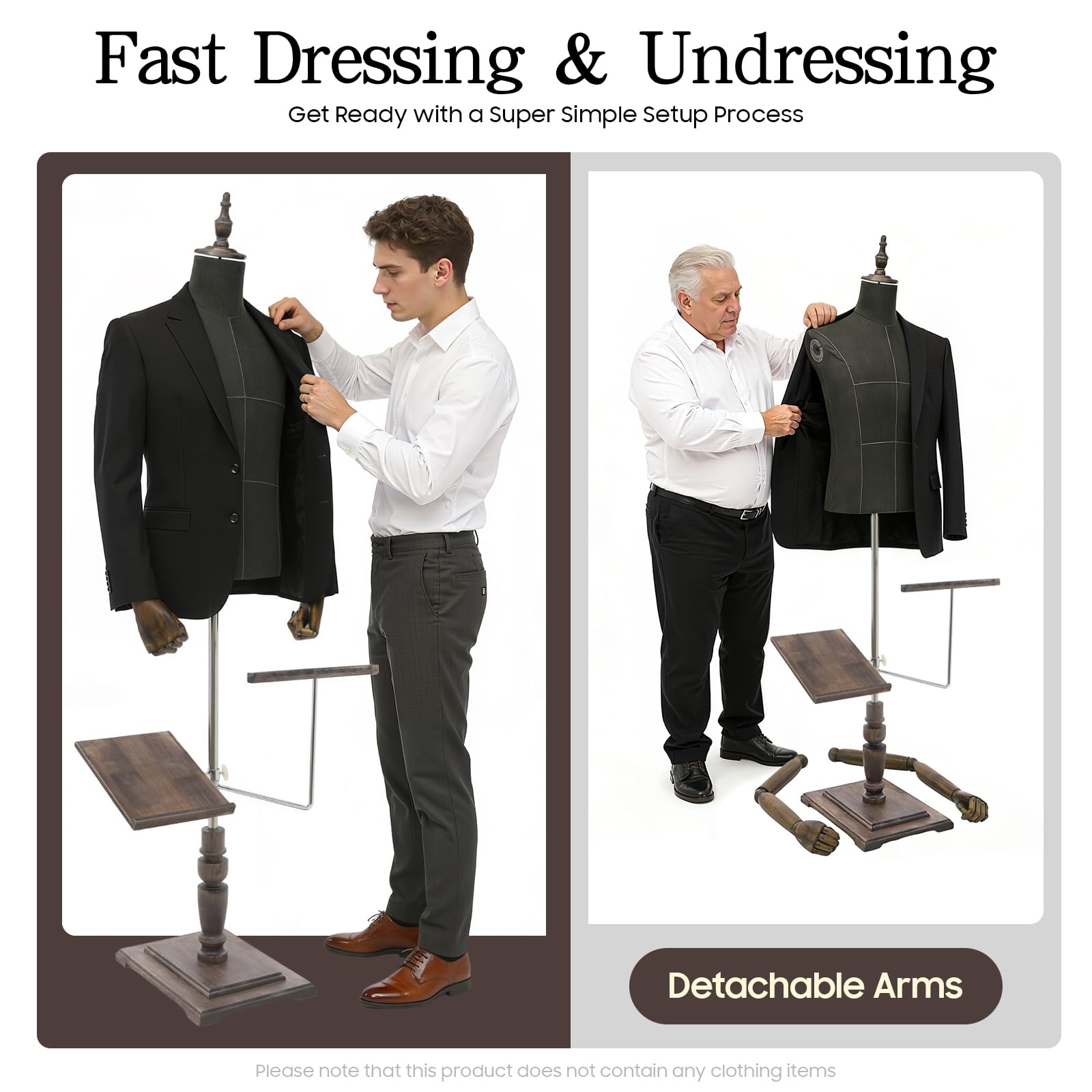 Maniquí de sastre para hombre, maniquí para tiendas de ropa, maniquí de altura ajustable, maniquí de escaparate adecuado para boutiques, grandes almacenes, sastrería y tiendas de ropa