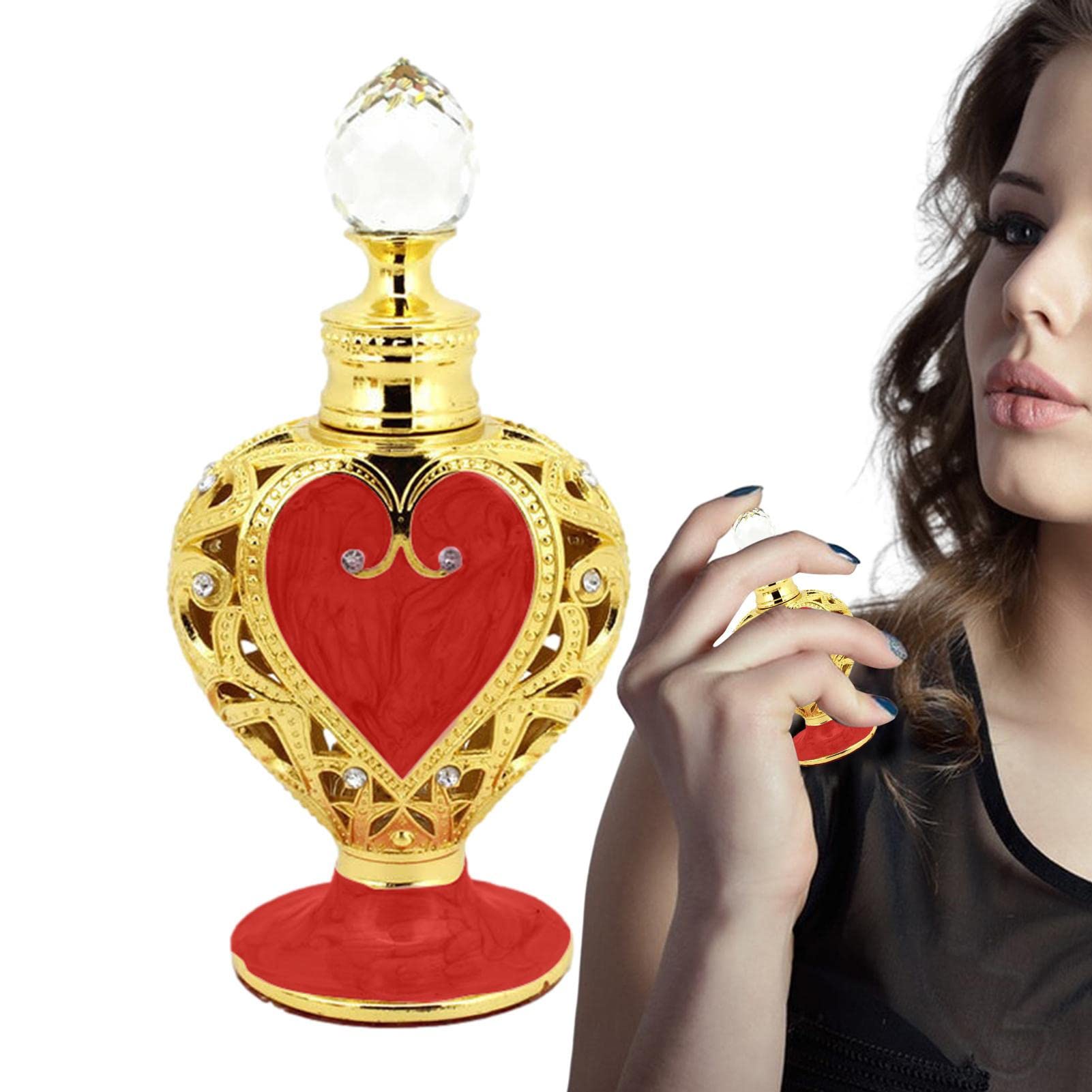 Amazon.co.jp: FIDEMM ハート形の香水瓶,写真12ml 空の香りボトル