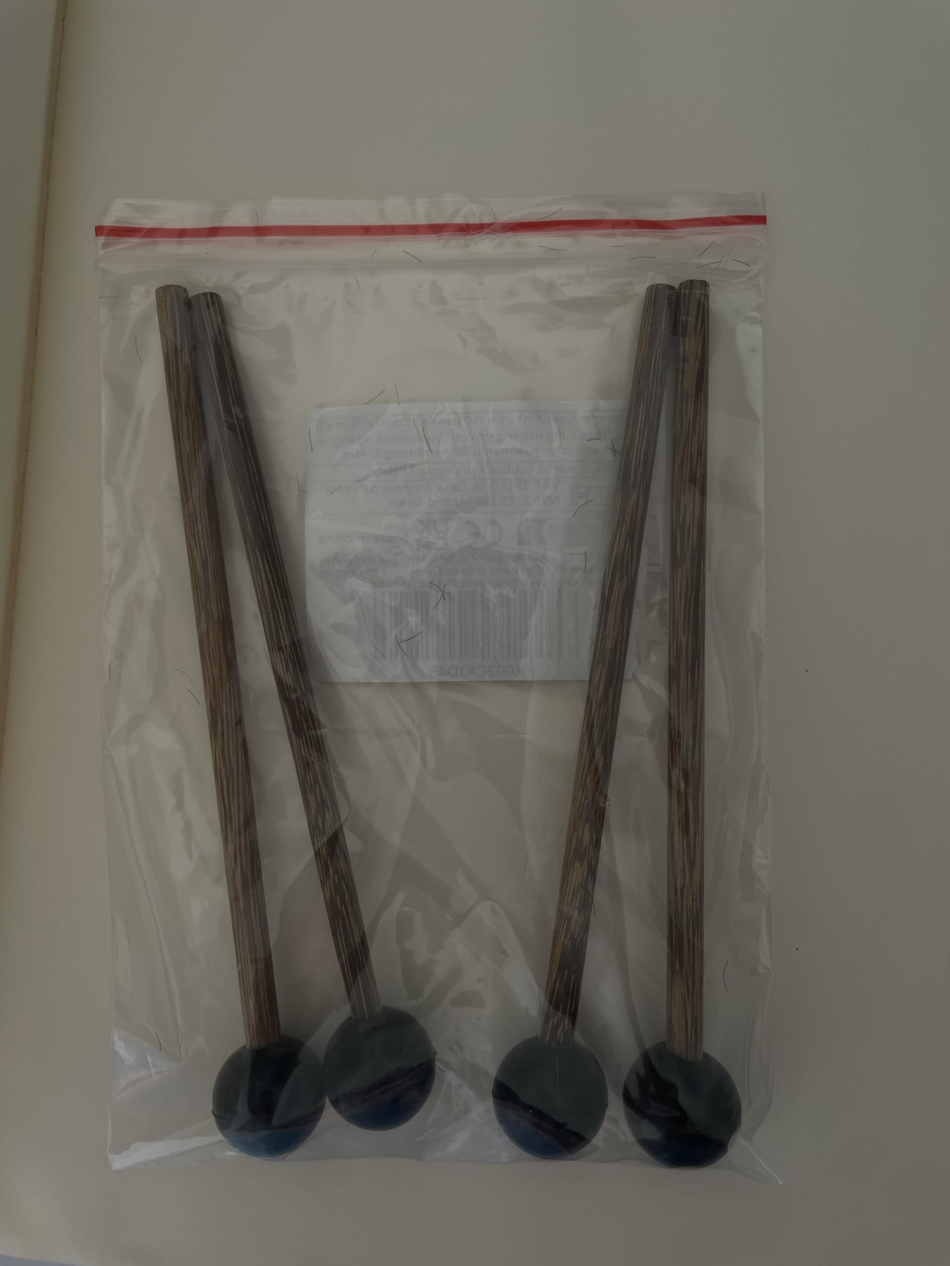 Bacchette in Legno per Xilofono,4 Pezzi Gomma Mazze a Percussione Bastoni Bacchette,Bacchette per Marimba,Bacchetta con Manico in Legno per Percussioni,Glockenspiel,Marimba,Timpani,Tamburo