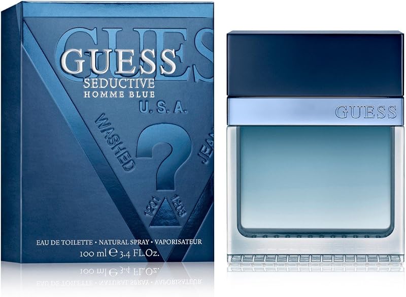 Guess Seductive Homme Eau De Toilette Spray for Men, Blue, 3.4 Ounce