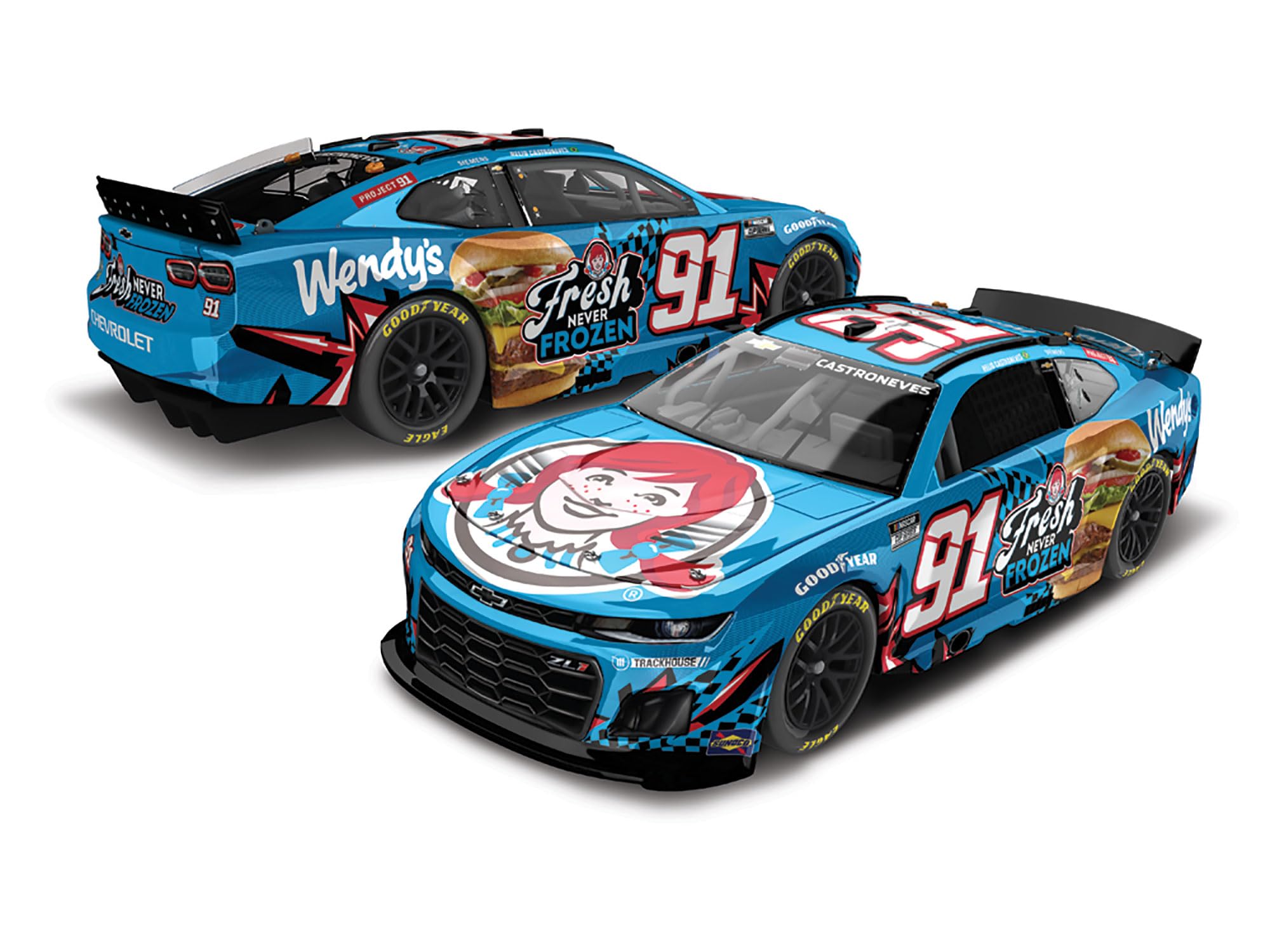 Lionel Racing Helio Castroneves 2025 Wendy’s No. 91 ARC 1:64 Scale HT Diecast Car