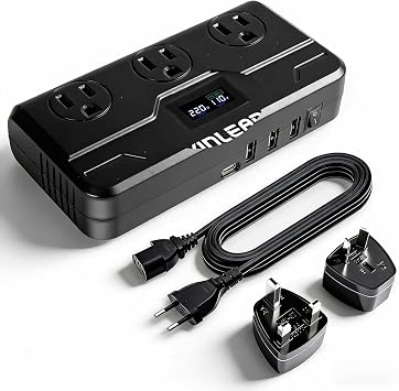 Yinleader 220V to 110V Voltage Converter US to Europe Travel Adapter