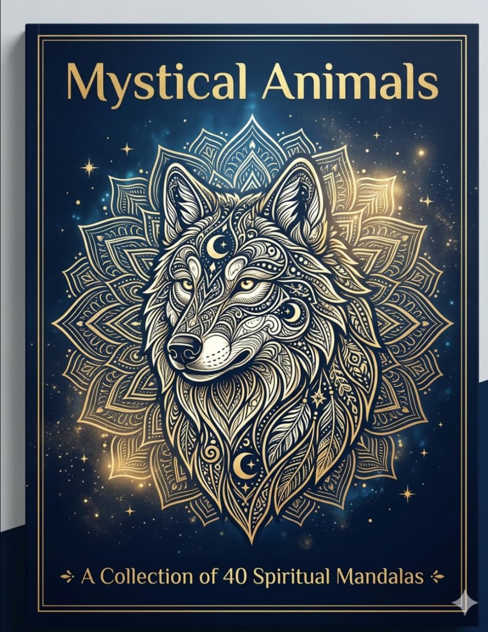 Mystical Animals: 40 Zentangle Mandala Designs for Adults: Stress Relieving Spiritual Animal Patterns for Relaxation and Mindfulness
