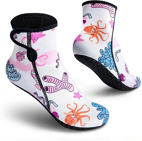 Niños Niñas Calcetines Neopreno, 3MM Calcetines de Buceo Calcetines de Neopreno para Escarpines