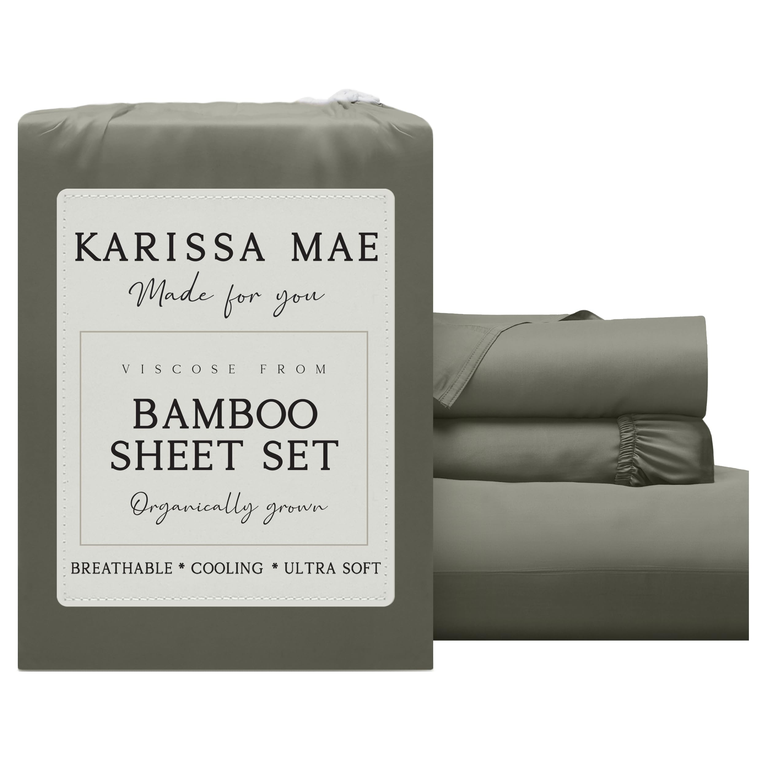 KARISSA MAE Luxury Bamboo Viscose Twin Size Sheet Set