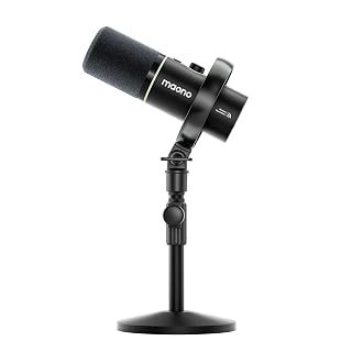 MAONO PD200W Hybrid Wireless Podcast Microphone for PC, Dynamic XLR USB Mic with Desktop Stand, Software, Noise Cancellation, for Vocal Recording, Streaming, Content Creation, Home Studio, Voiceover - Amazon product rated Grade A