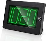 LED Digital Wall Clock Battery Operated - Large Display Digital Clock, Adjustable Brightness, Wall or Table Mount