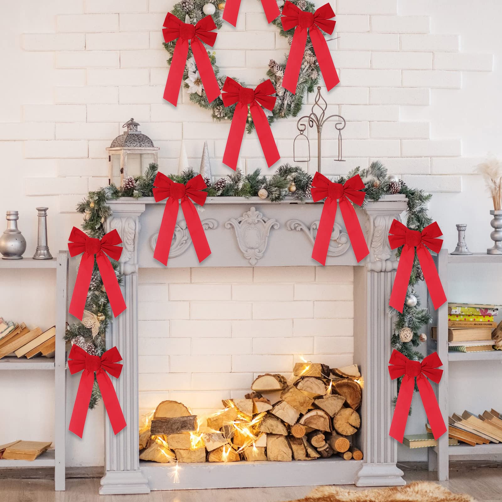 Grands Nœuds Pour Sapin De Noël, Pour Escaliers, Cheminées Et Décorations De Fêtes, Mariages, Nouvel An, Décorations De Fêtes, Nœud De Noël | Leroy Merlin