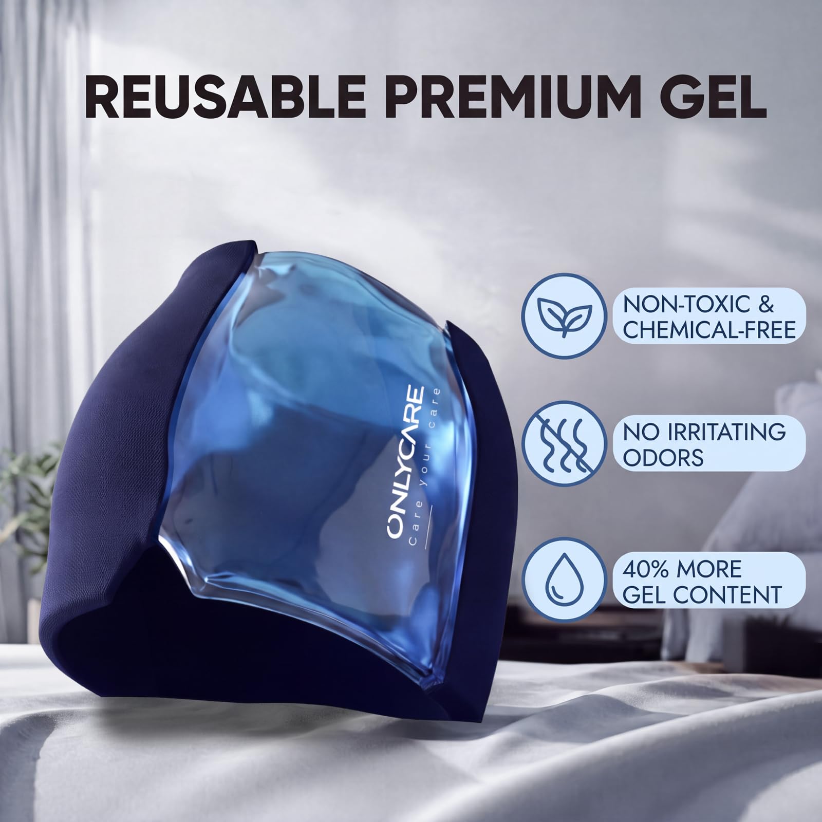 ONLYCARE Migraine Relief Cap, Headache Relief Cold Cap with Odorless Gel — Amazon image 3