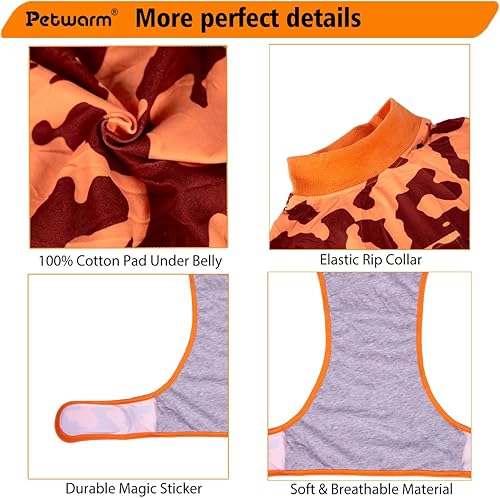 Miniatura 4 de PetWarm Traje de recuperación quirúrgica para perro hembra, ropa interior de suéteres para perro, esterilización para perro después de una cirugía,
